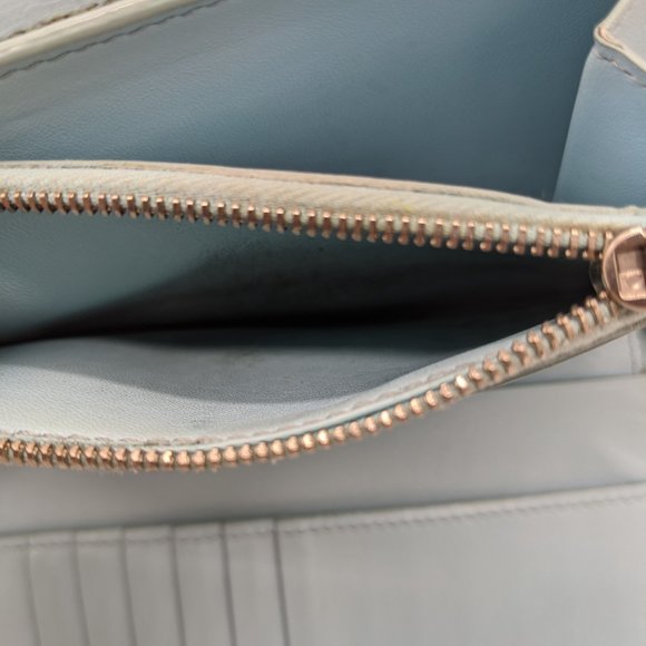 CELINE Leather Frame Bi-Color Wallet - Picture 10 of 14